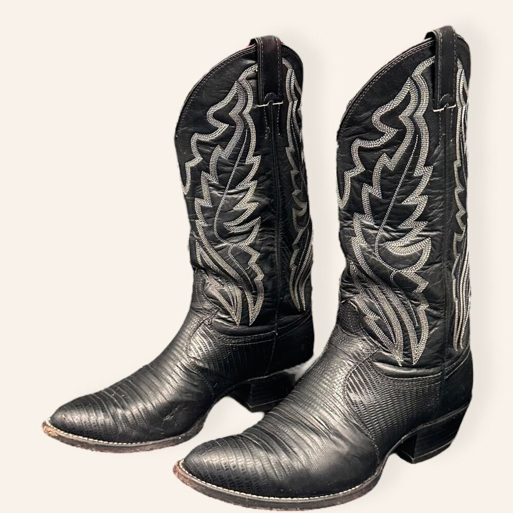 Black Justin Boots Men’s Size 7 | Stamped Imperfect